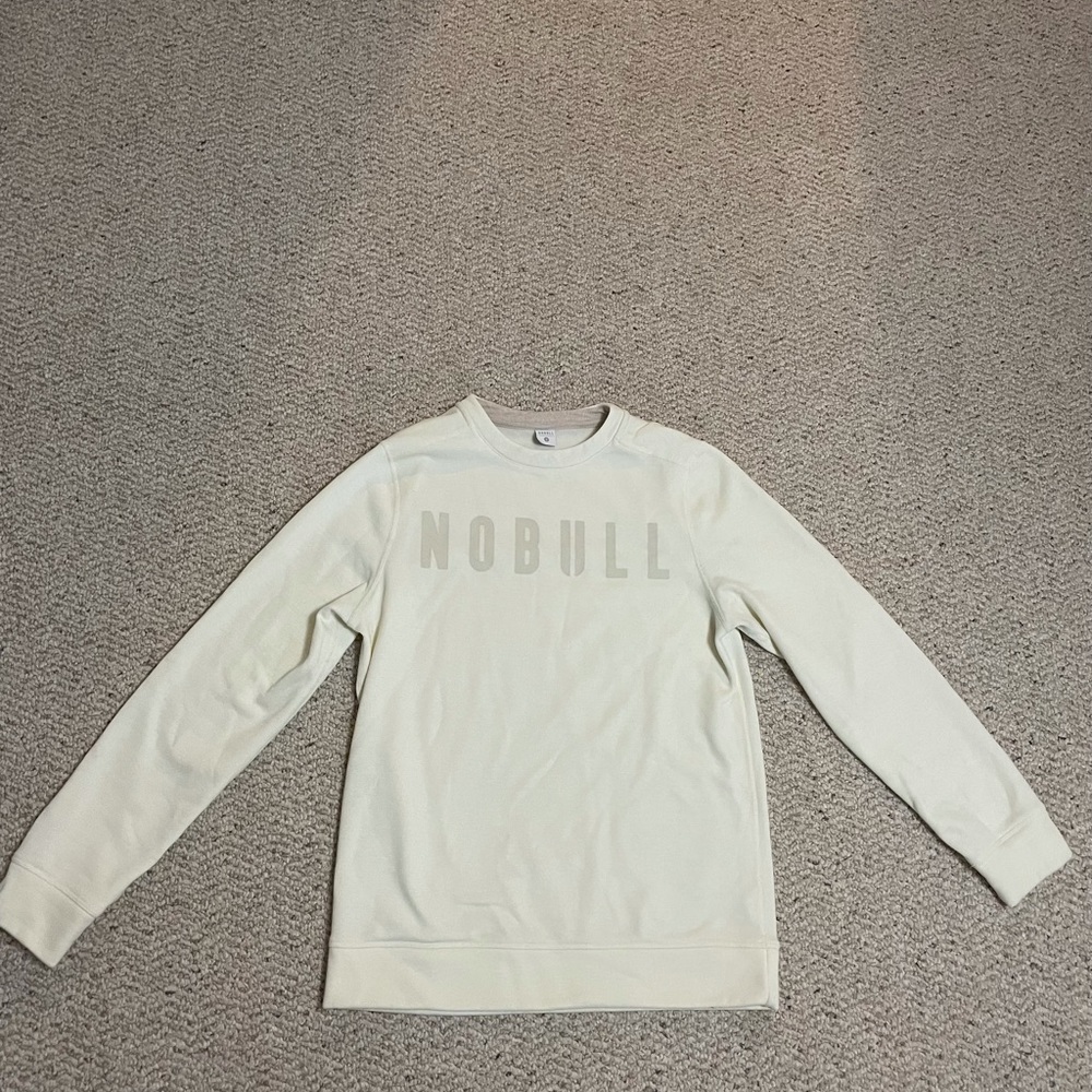 NOBULL ivory crew sweatshirt (size small)